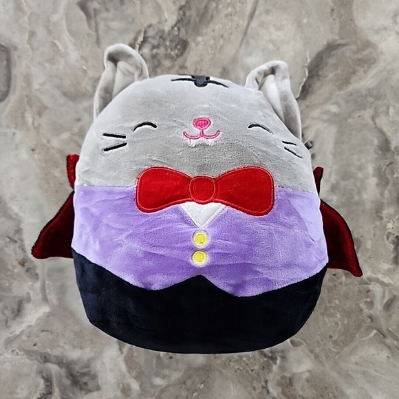 Squishmallow Kellytoy Kitty Cat Halloween Vampire Plush Stuffed Animal Toy - 10" - Picture 1 of 3